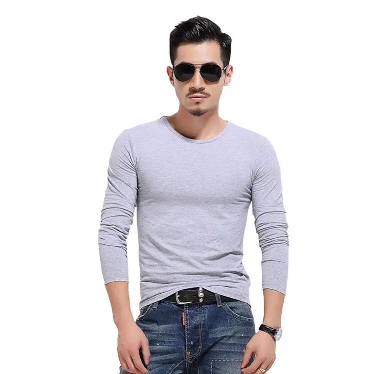 Men's Red Slim Fit Long Sleeve T-Shirt