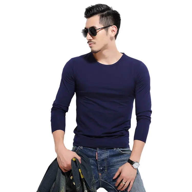Men's Red Slim Fit Long Sleeve T-Shirt