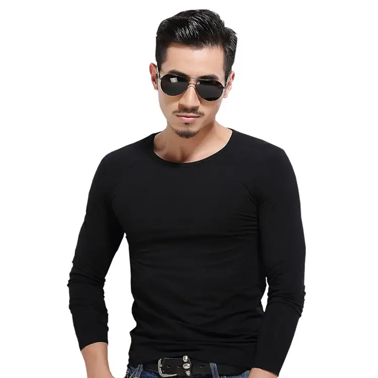 Men's Red Slim Fit Long Sleeve T-Shirt