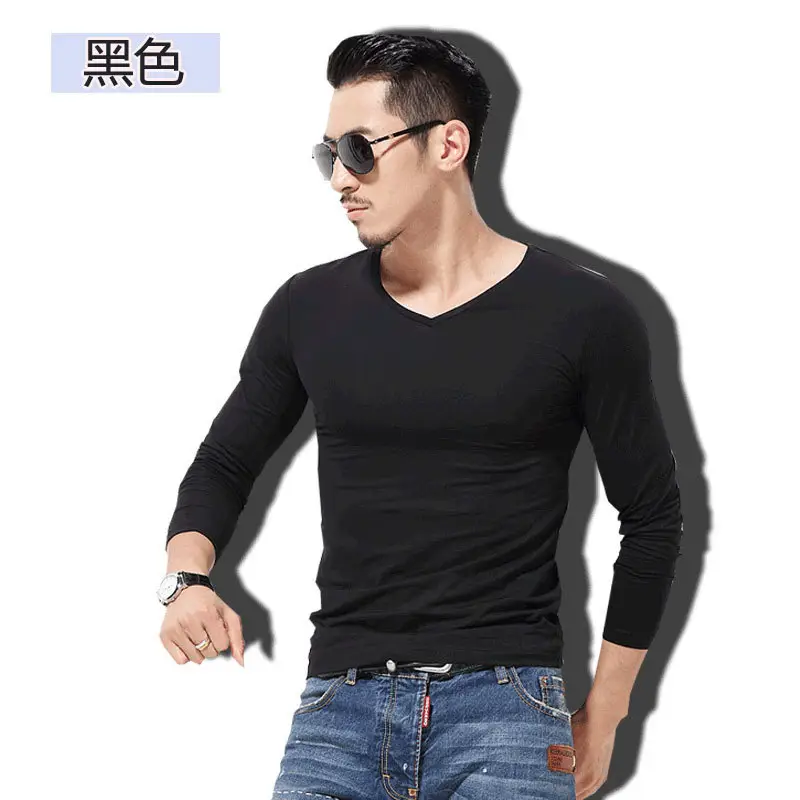 Men's Red Slim Fit Long Sleeve T-Shirt