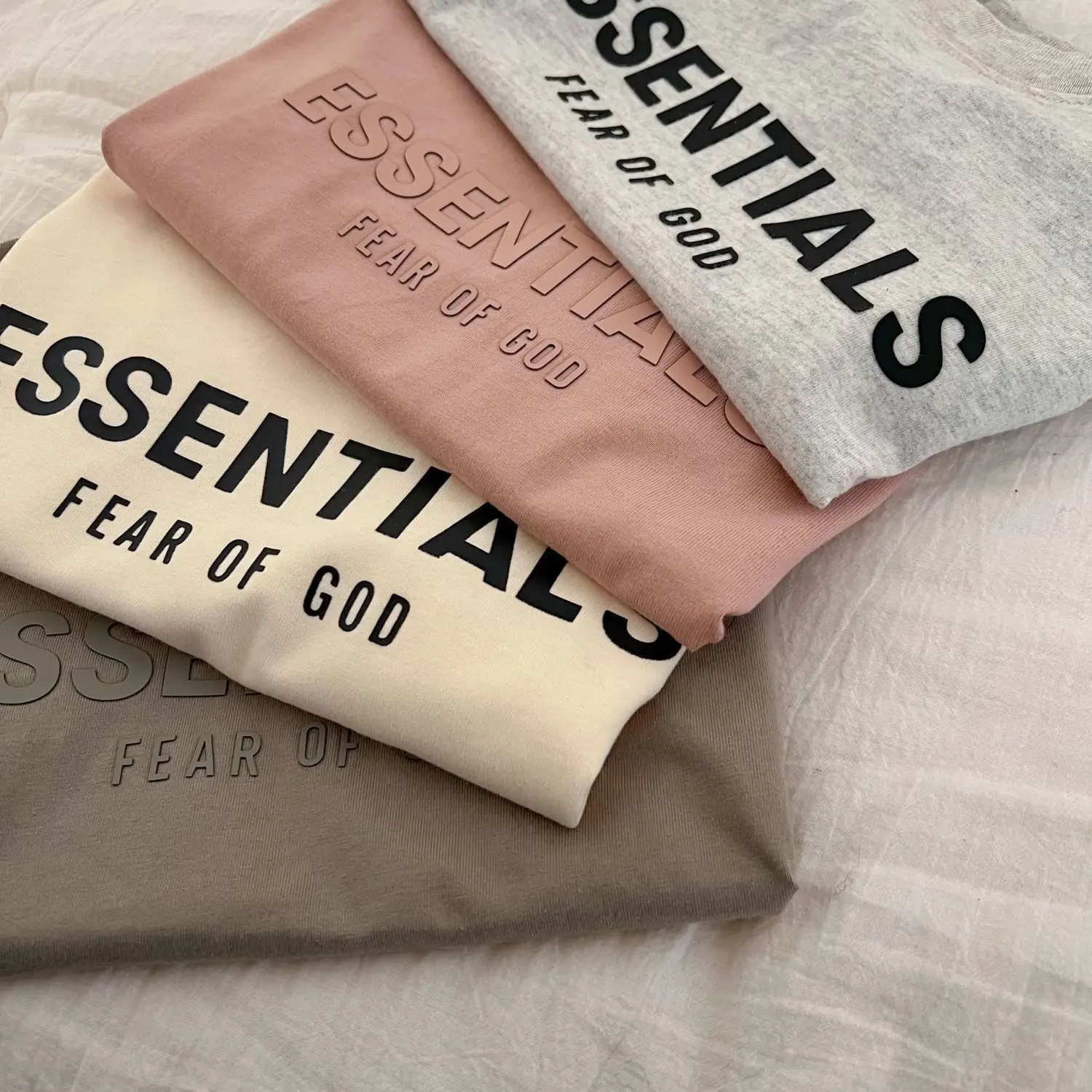 Boy's Letter Print Shorts Set Cream — feature 13