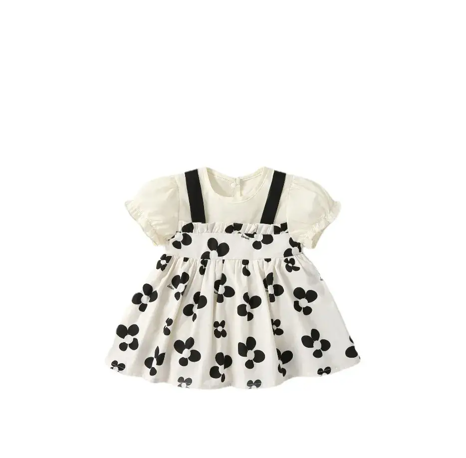 Baby Cow Print Dress with Hat & Shoes Set - Image 5