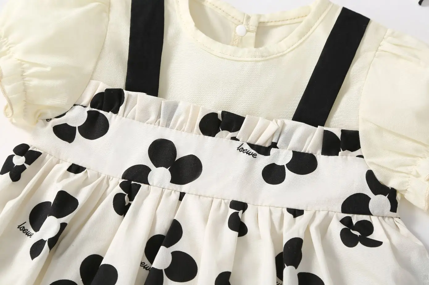 Baby Cow Print Dress with Hat & Shoes Set — feature 6