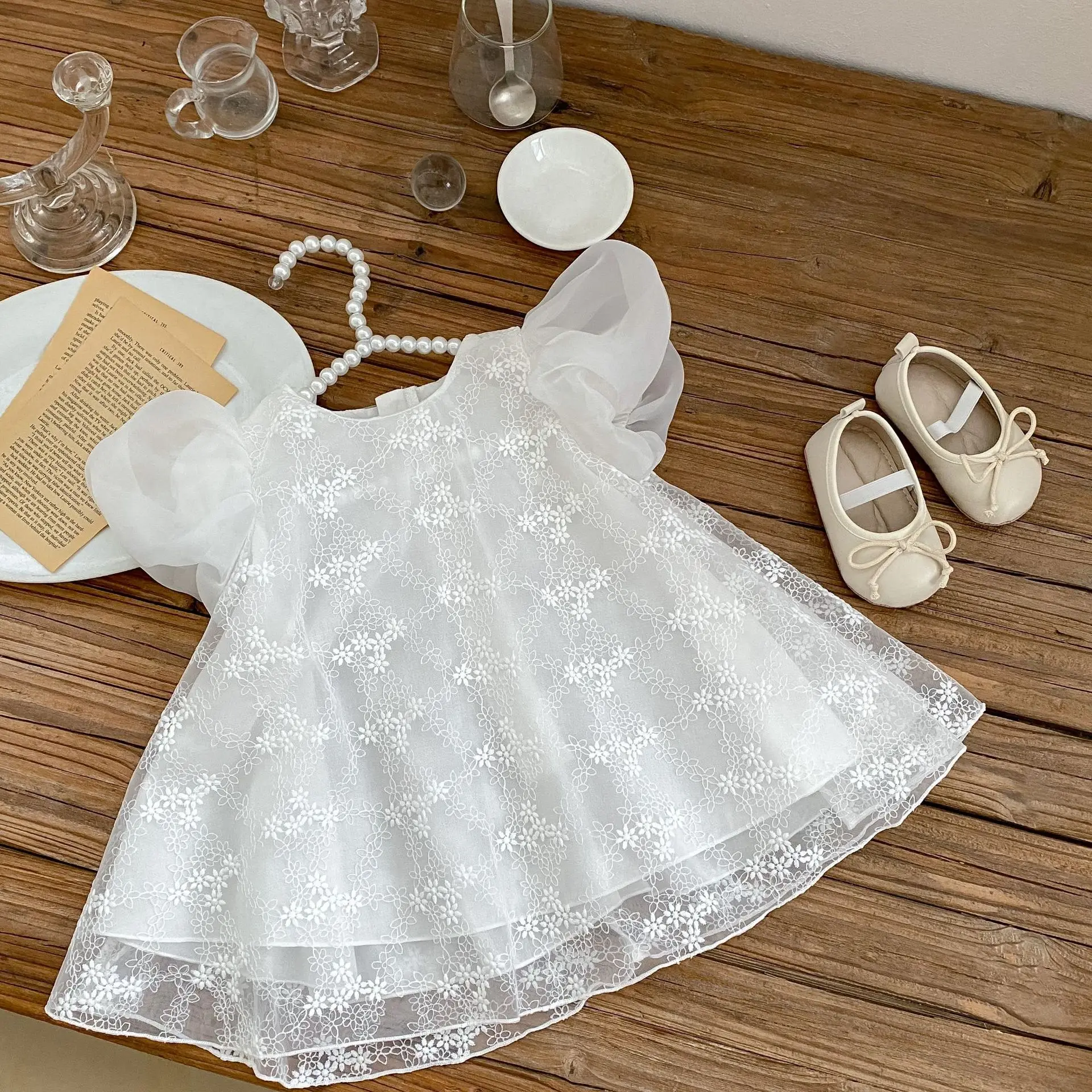 White Embroidered Baby Princess Skirt 0-4 Years - Image 3