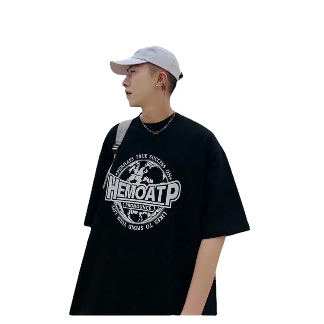 Men Cotton Long Sleeve T-Shirt Large Size Beach Wear - Image 11