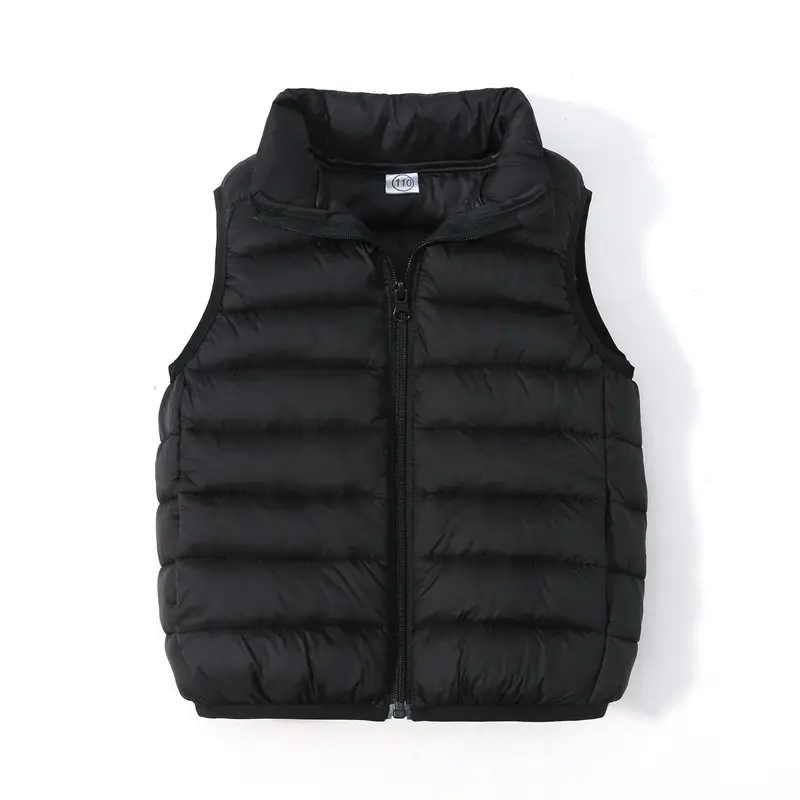 Black Hooded Vest for Boys Girls Winter Wear - Image 11