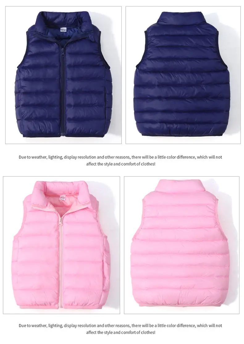 Black Hooded Vest for Boys Girls Winter Wear — feature 12