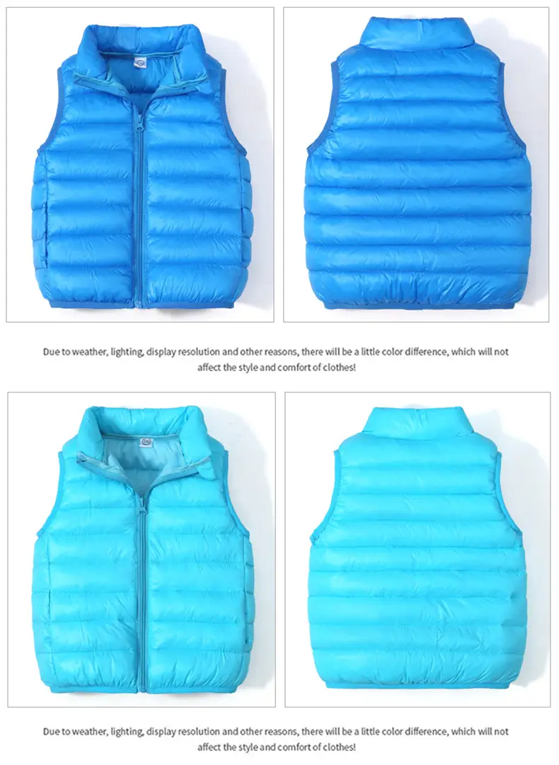 Black Hooded Vest for Boys Girls Winter Wear — feature 13