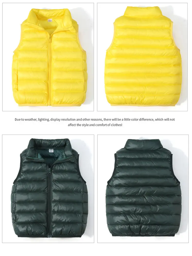 Black Hooded Vest for Boys Girls Winter Wear — feature 15