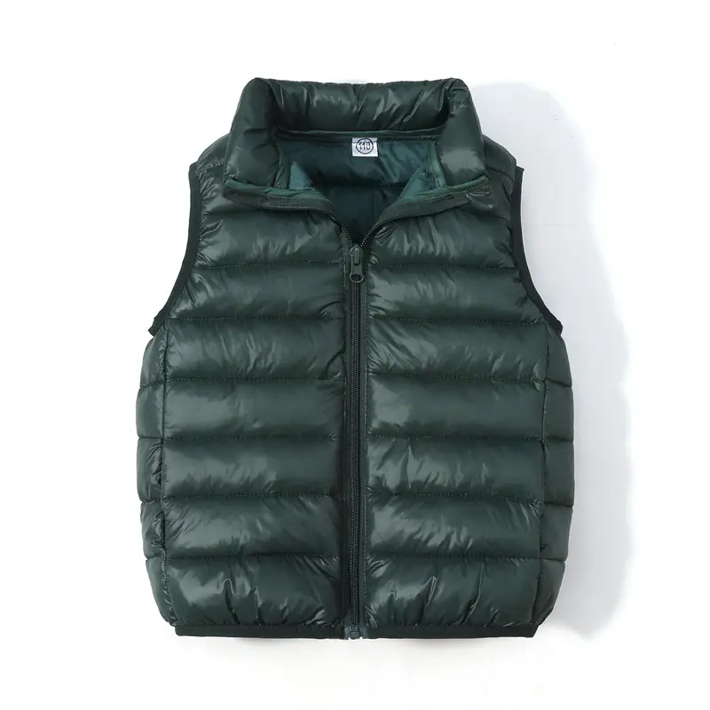 Black Hooded Vest for Boys Girls Winter Wear - Image 9