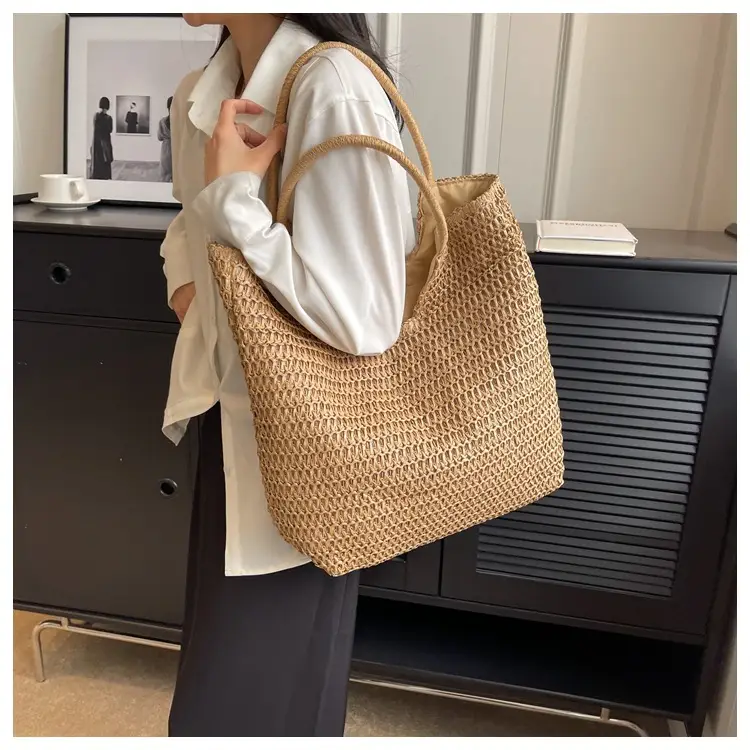 Women Straw Tote Bag Large Capacity 2023 New Fashion — feature 12