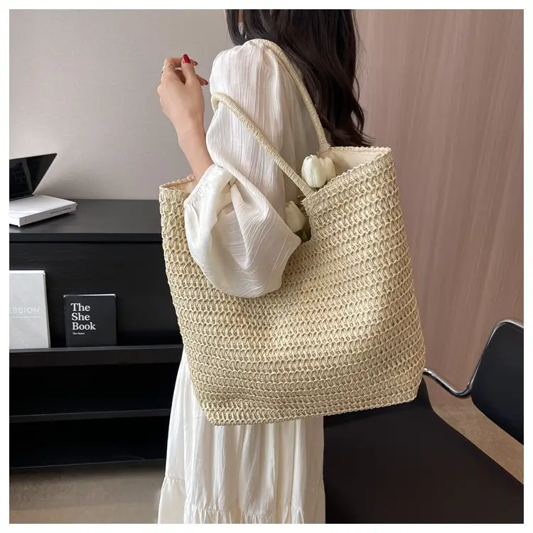 Women Straw Tote Bag Large Capacity 2023 New Fashion — feature 9