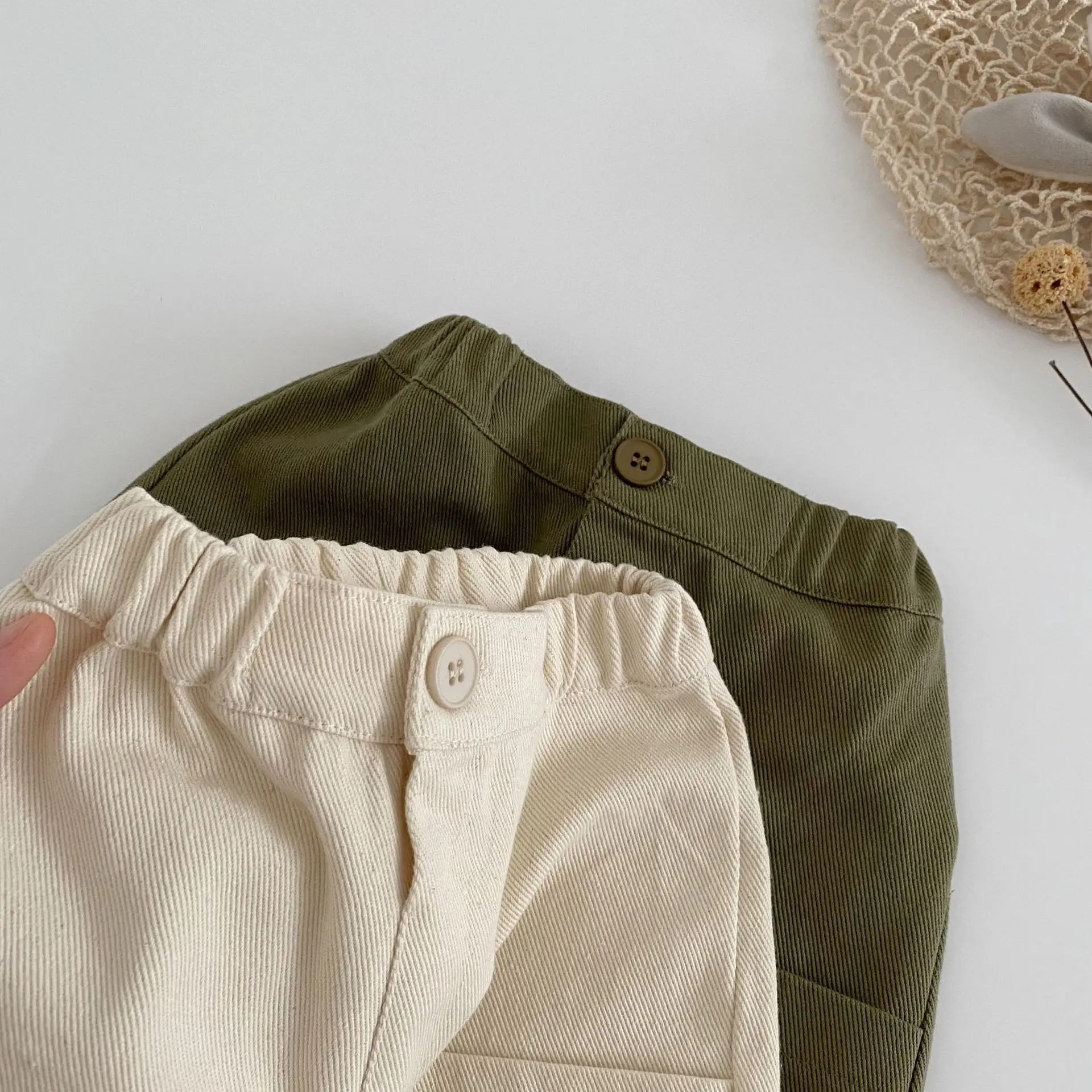 Autum Gl-Kids Cargo Pants Large Flap Pocket Washable - Image 4