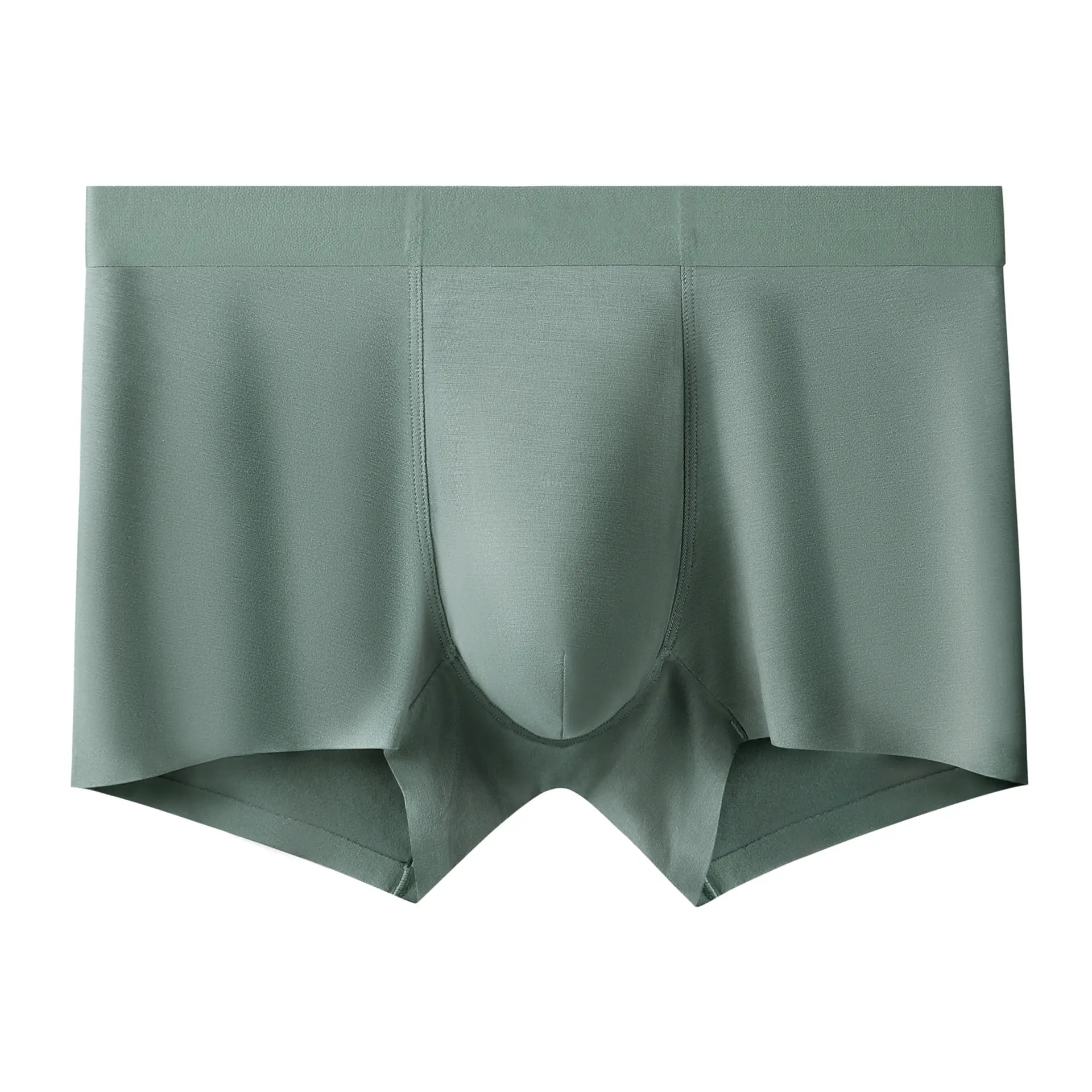 Plus Size Men's Seamless Boxer Shorts Gray - Image 2