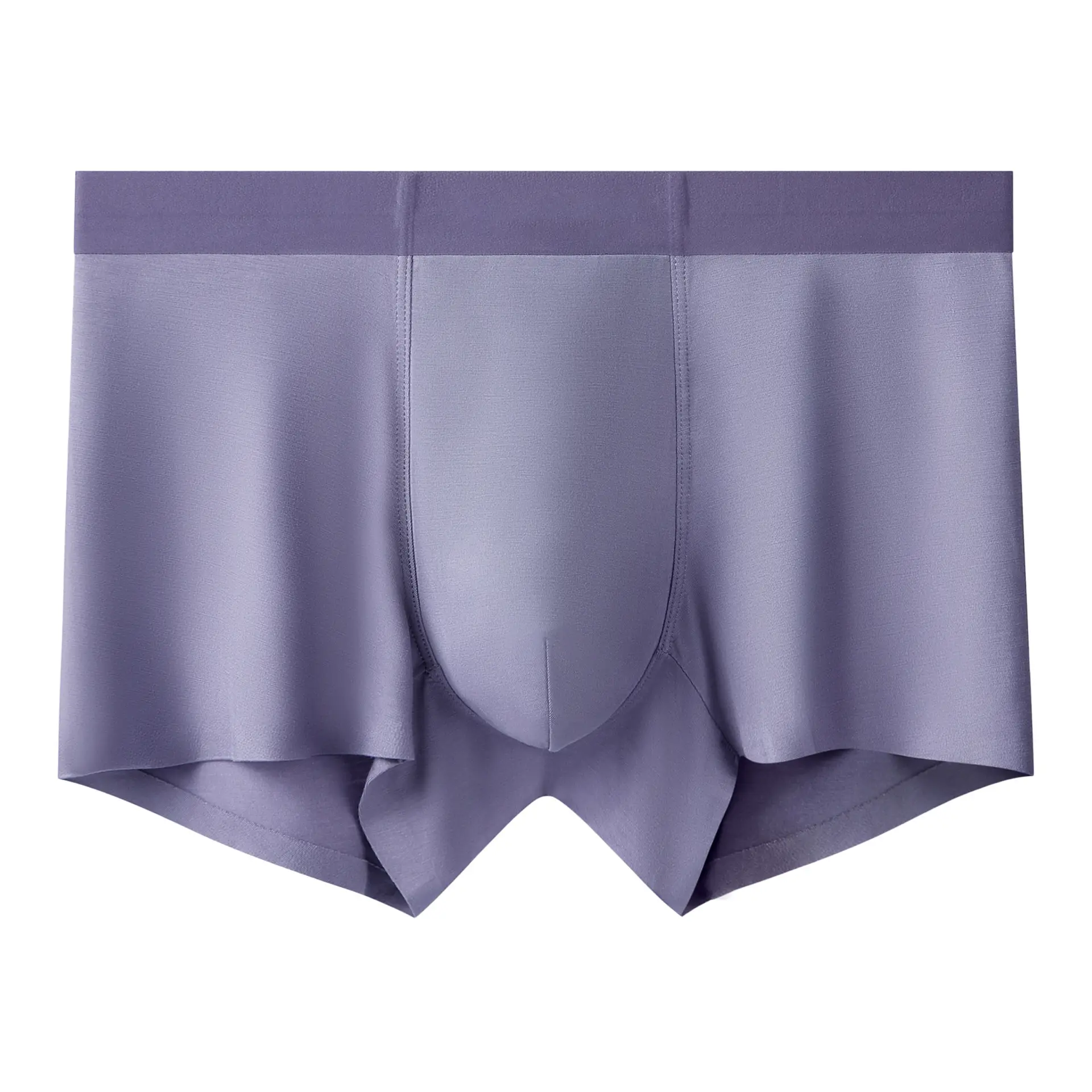 Plus Size Men's Seamless Boxer Shorts Gray - Image 4