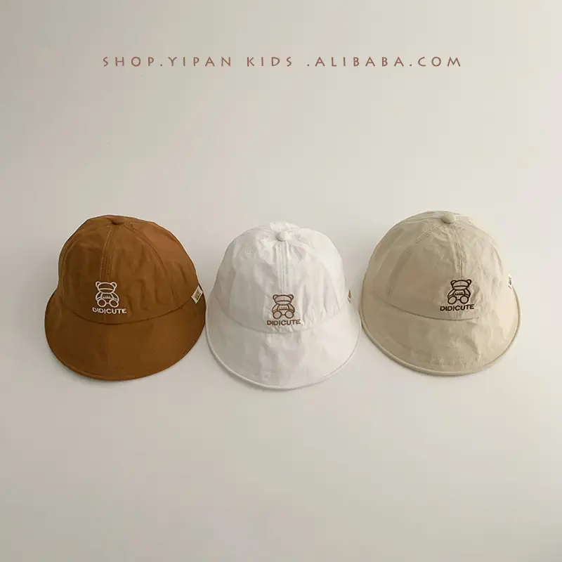 Yipang Baby Cap White Bear Print Summer 2025
