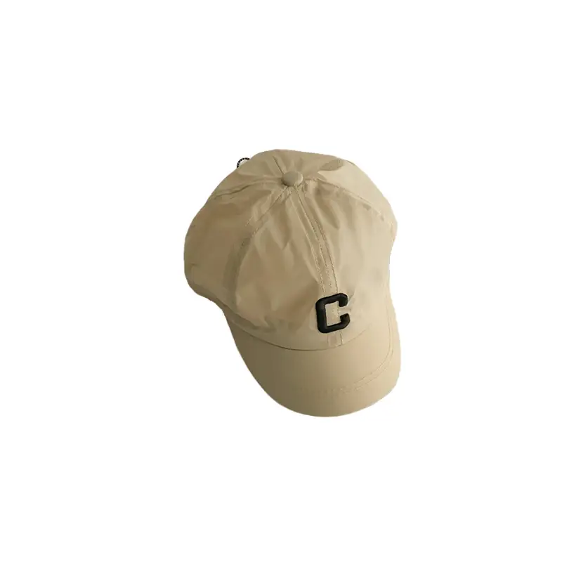 Kids Beanie with C Logo Tan Cap