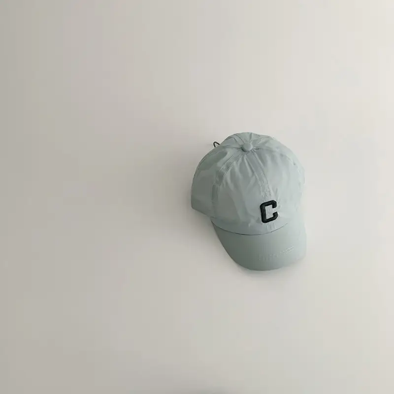 Kids Beanie with C Logo Tan Cap