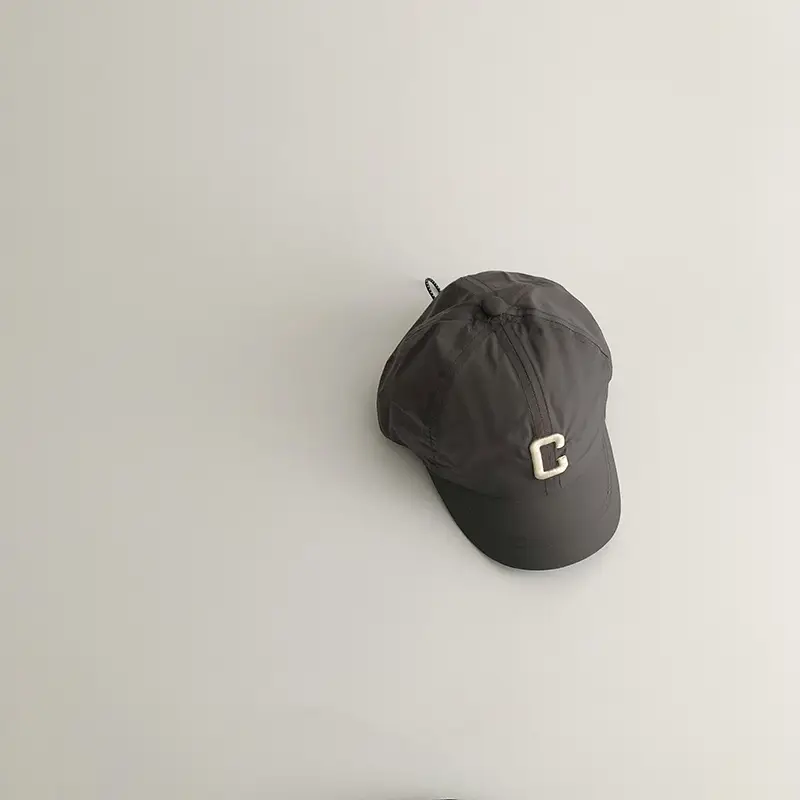 Kids Beanie with C Logo Tan Cap