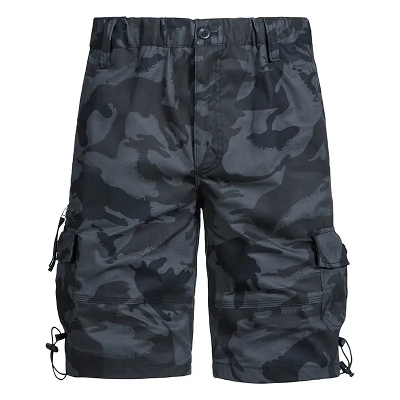 Men Navy Cotton Crossbody Shorts Casual Summer - Image 3