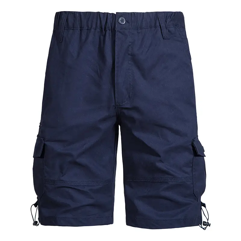 Men Navy Cotton Crossbody Shorts Casual Summer - Image 6
