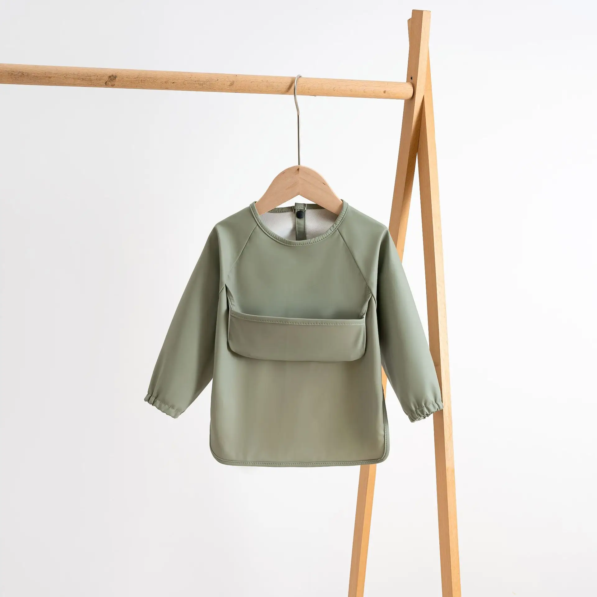 Baby Waterproof Long Sleeve Apron with Pocket - Image 10