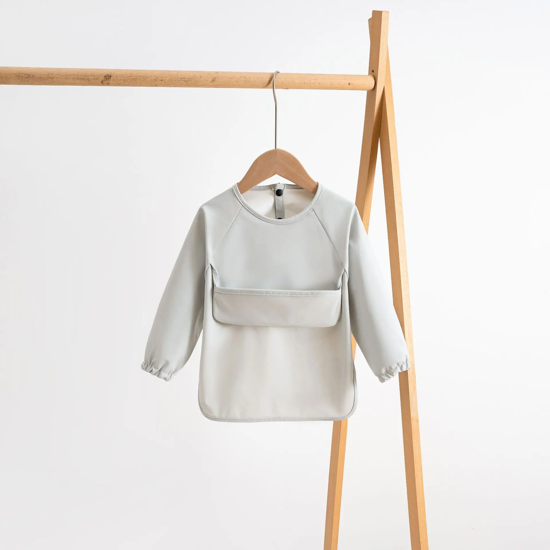 Baby Waterproof Long Sleeve Apron with Pocket - Image 11