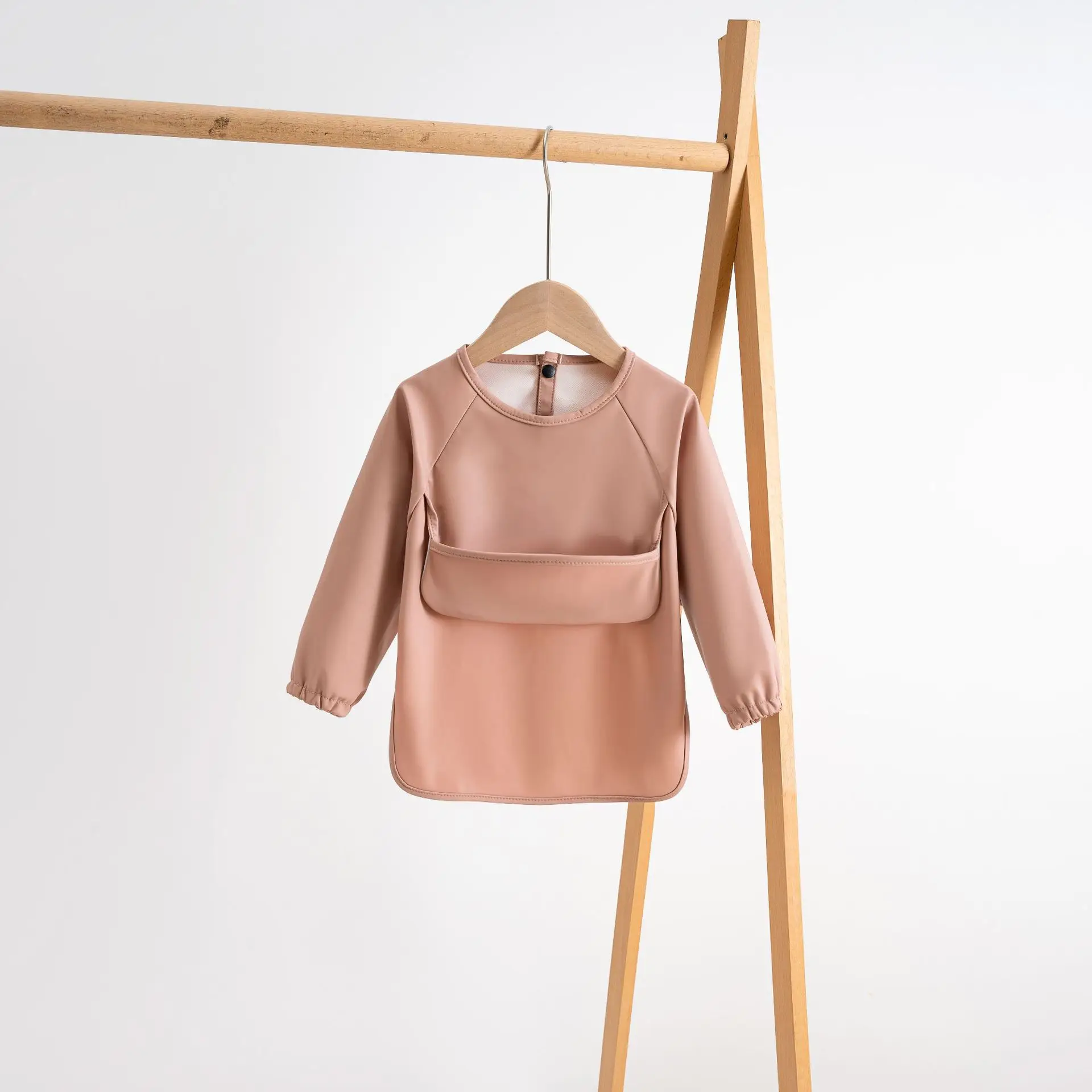 Baby Waterproof Long Sleeve Apron with Pocket - Image 12