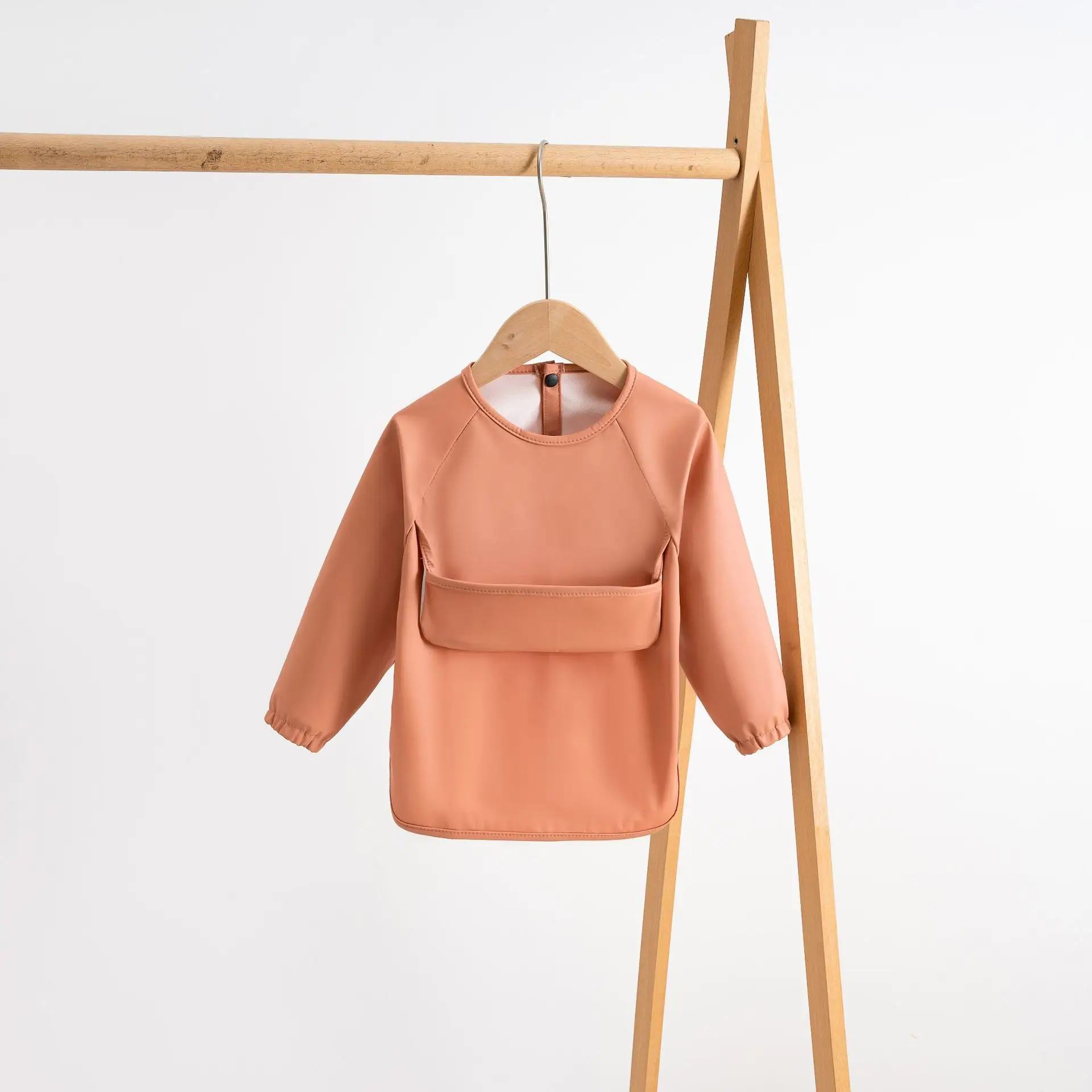 Baby Waterproof Long Sleeve Apron with Pocket - Image 13