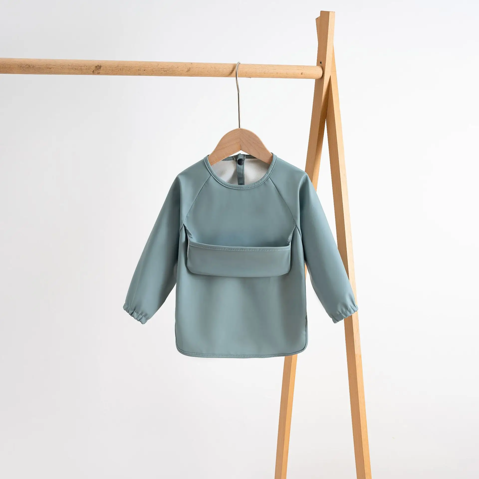 Baby Waterproof Long Sleeve Apron with Pocket - Image 14