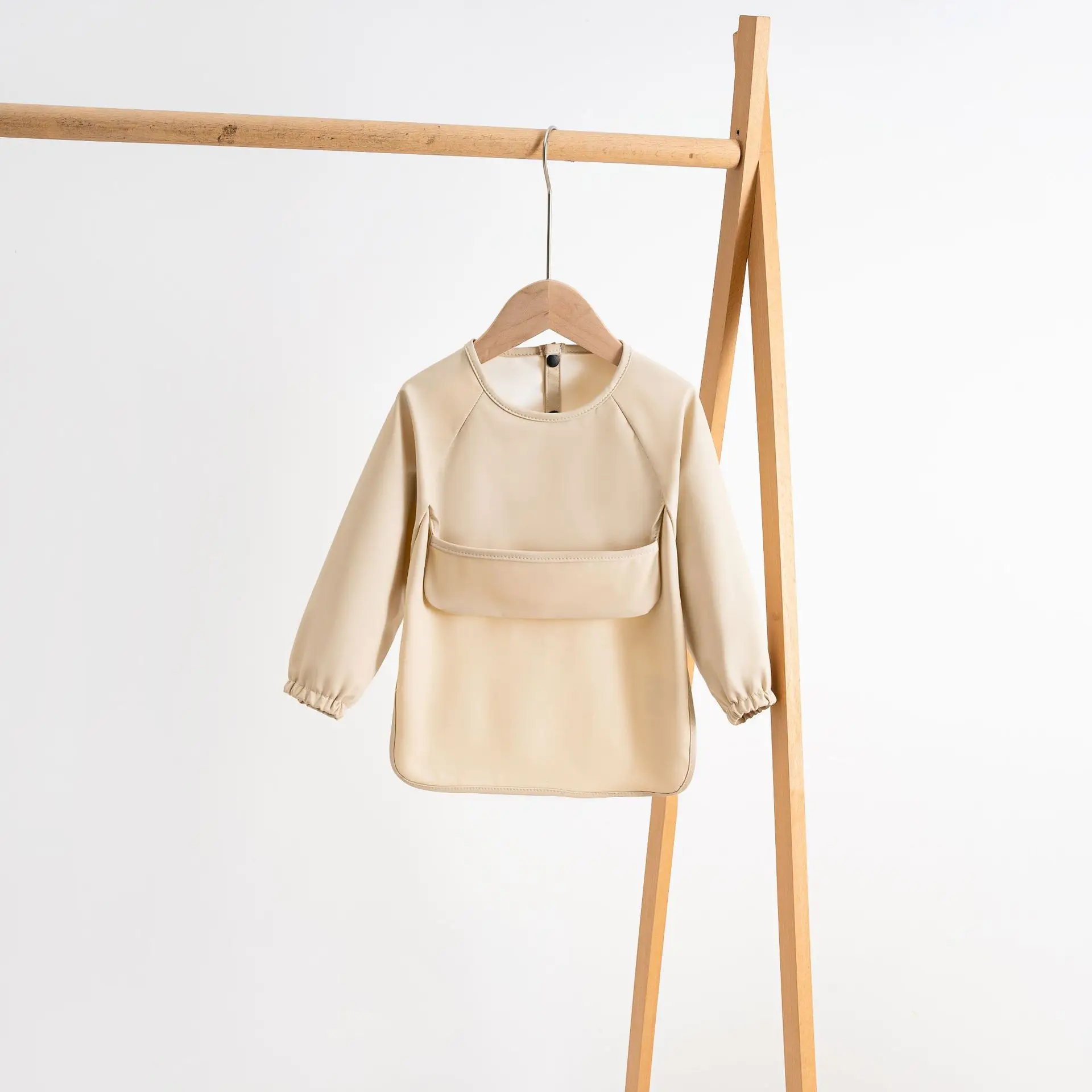 Baby Waterproof Long Sleeve Apron with Pocket - Image 15