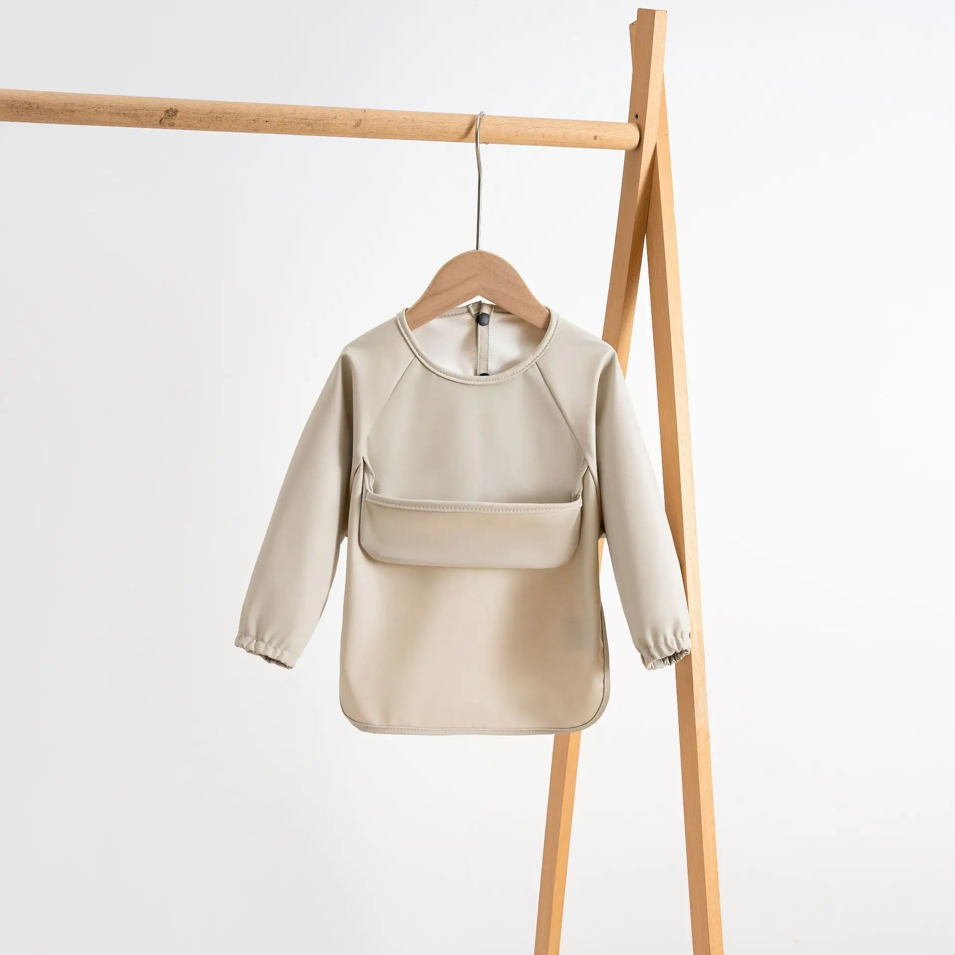 Baby Waterproof Long Sleeve Apron with Pocket - Image 16