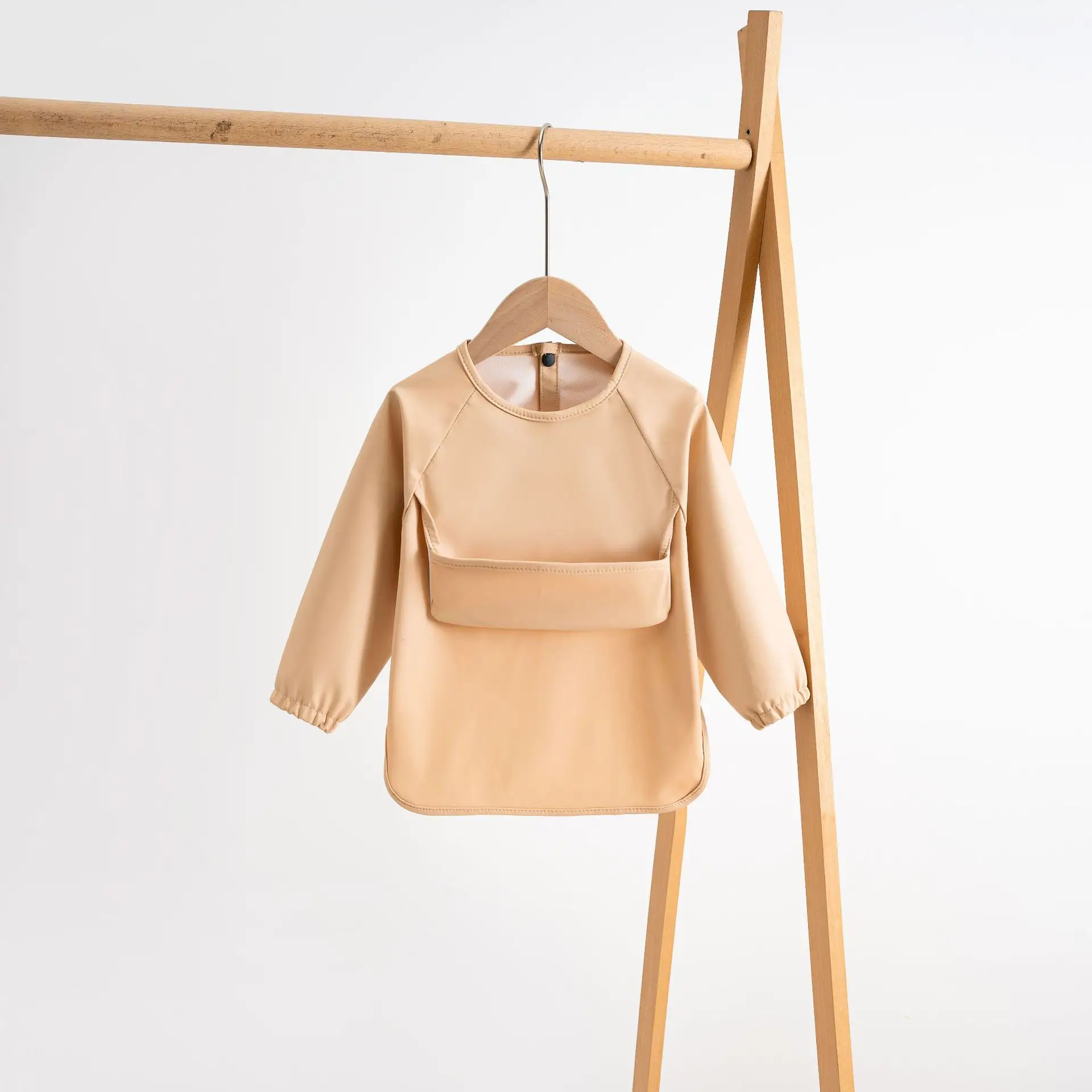 Baby Waterproof Long Sleeve Apron with Pocket - Image 8