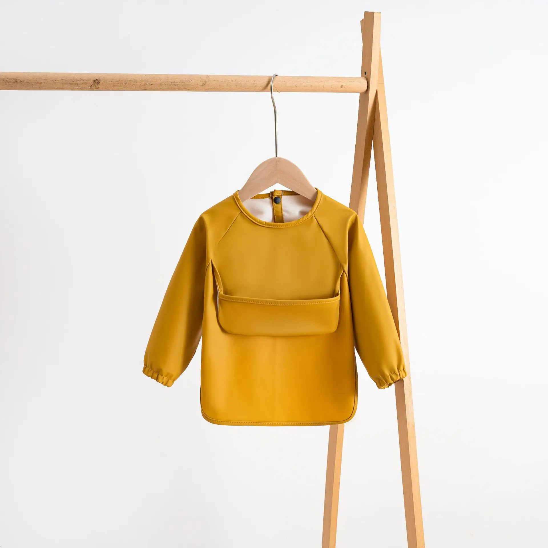 Baby Waterproof Long Sleeve Apron with Pocket - Image 9