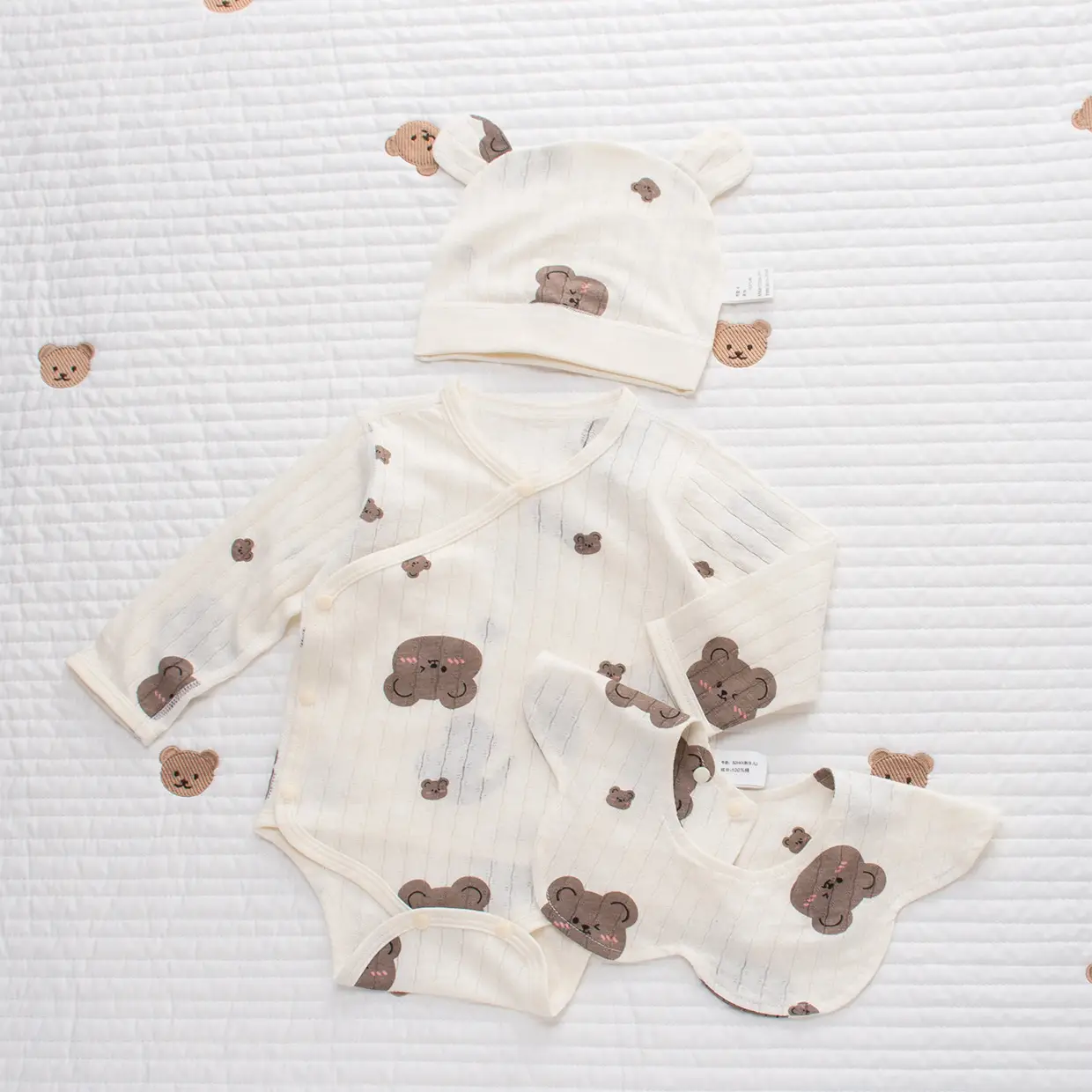Baby Cotton Romper Set Summer Triangle Long Sleeve — feature 14