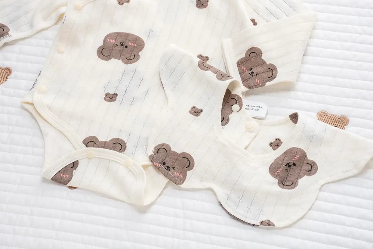 Baby Cotton Romper Set Summer Triangle Long Sleeve — feature 17