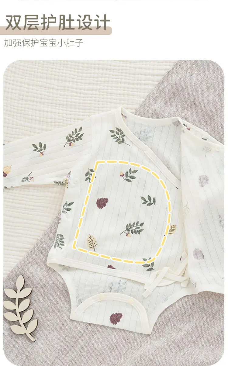 Baby Cotton Romper Set Summer Triangle Long Sleeve — feature 6