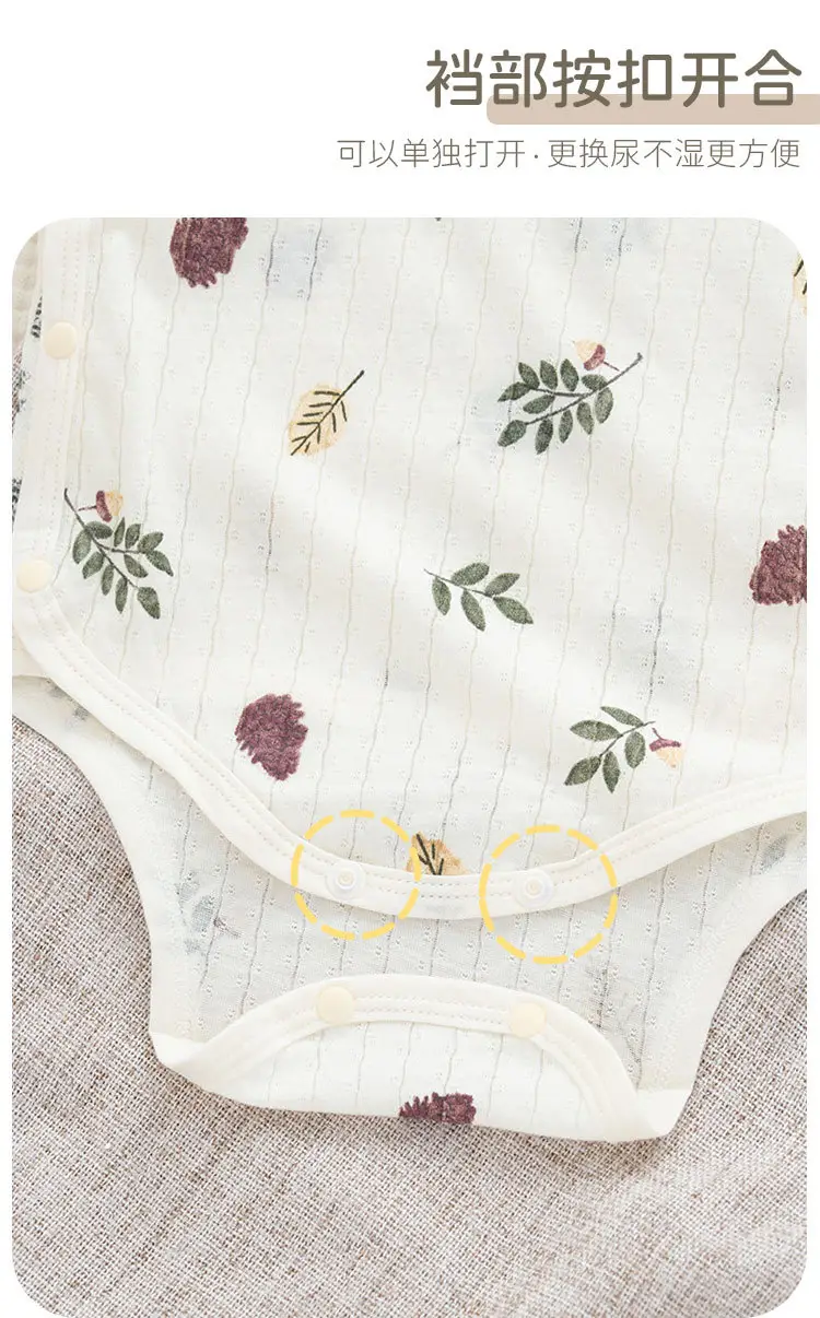 Baby Cotton Romper Set Summer Triangle Long Sleeve — feature 7