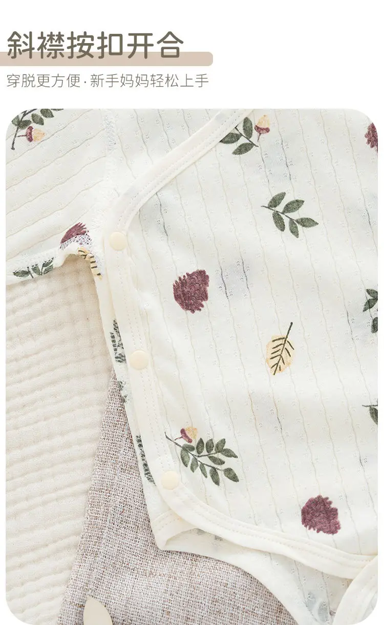 Baby Cotton Romper Set Summer Triangle Long Sleeve — feature 8