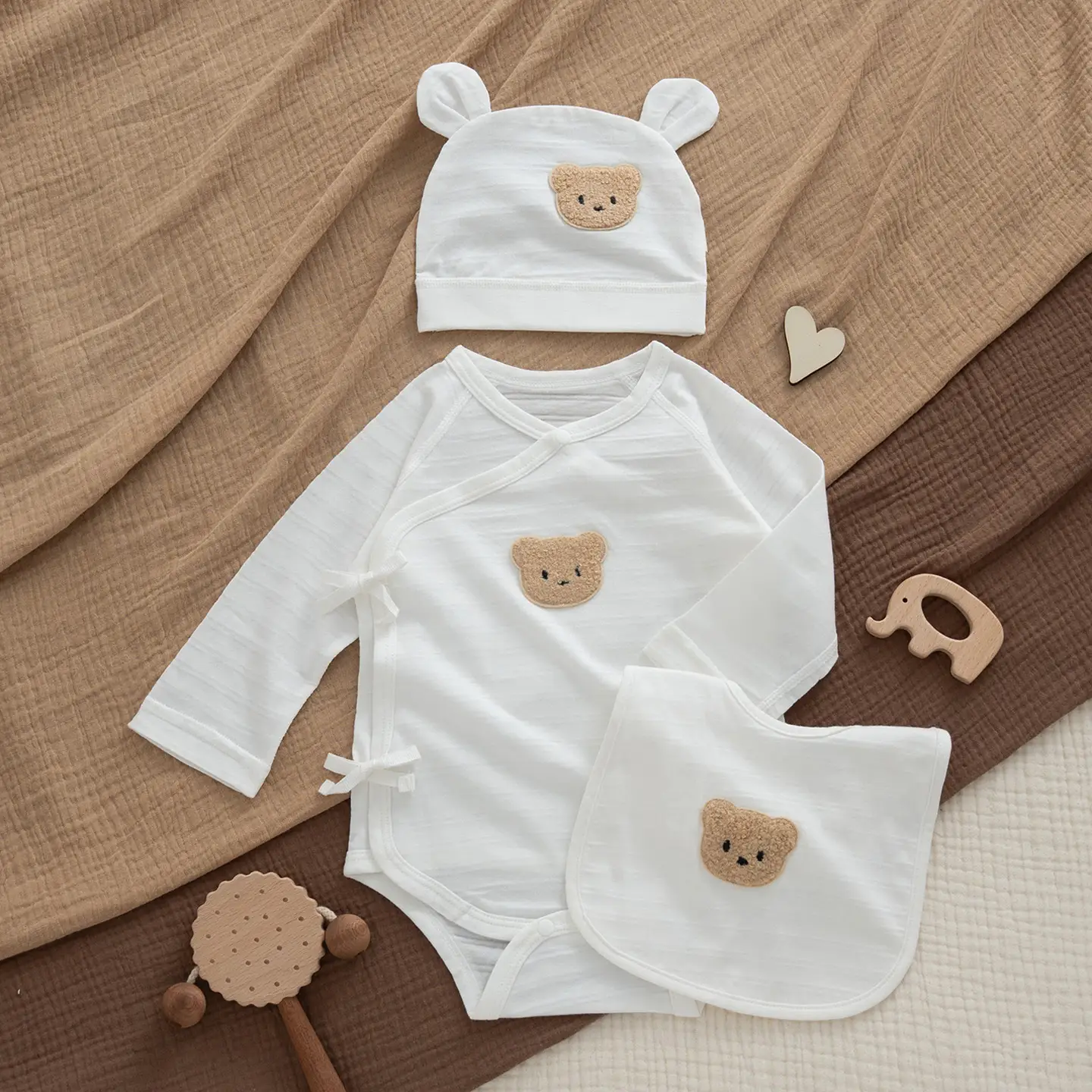 Baby Cotton Romper Set Summer Triangle Long Sleeve - Image 10