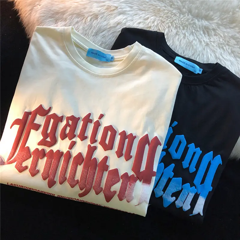 Women T-Shirt Antique Letter Short Sleeve Harajuku Style - Image 6
