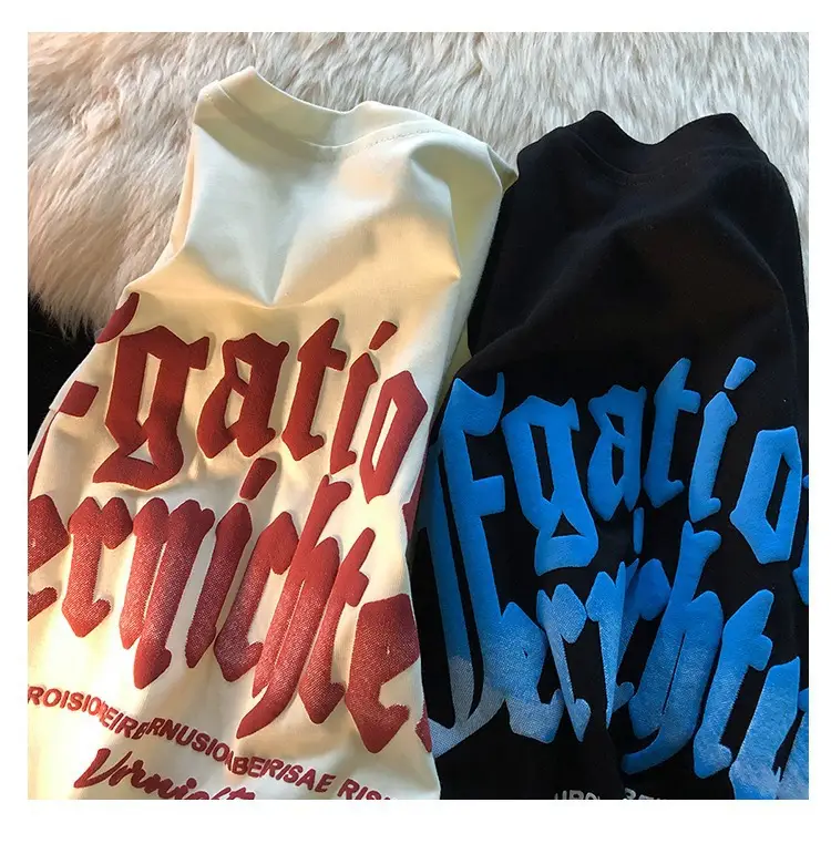 Women T-Shirt Antique Letter Short Sleeve Harajuku Style — feature 3