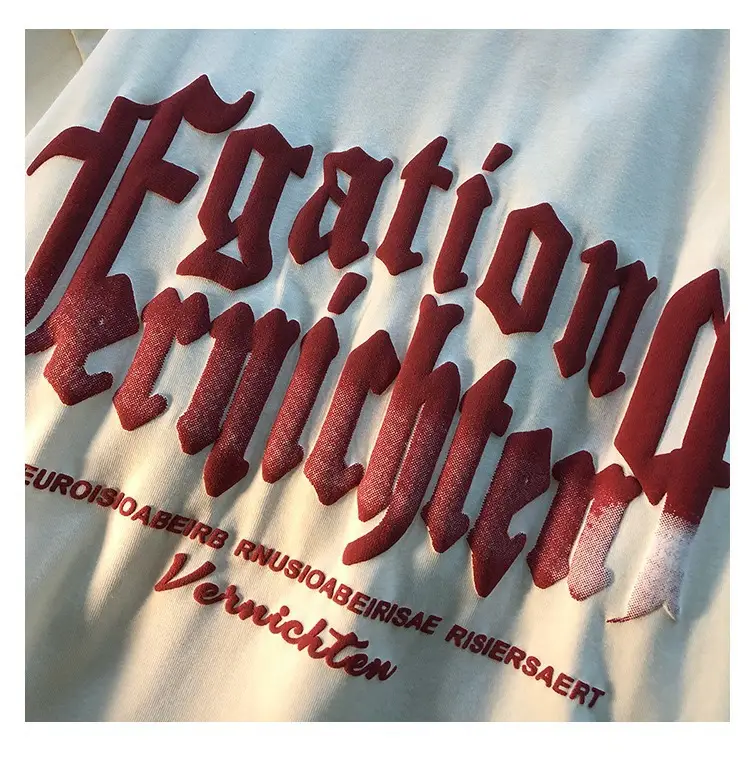 Women T-Shirt Antique Letter Short Sleeve Harajuku Style — feature 7