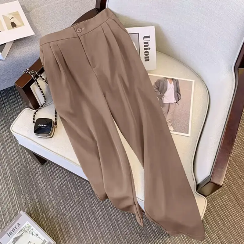 Women's 2024 Pink Suit Wide Leg Pants Two-Piece Set — feature 8