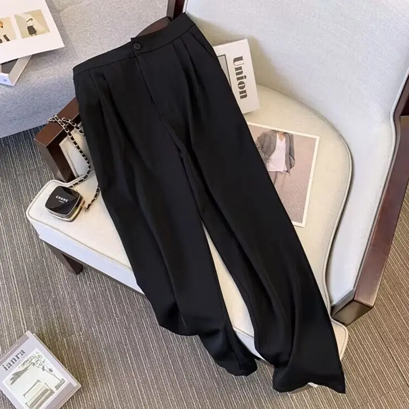 Women's 2024 Pink Suit Wide Leg Pants Two-Piece Set - Image 17