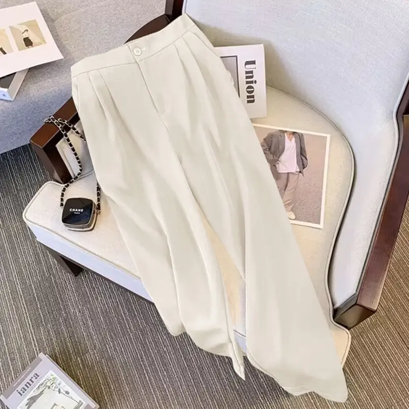 Women's 2024 Pink Suit Wide Leg Pants Two-Piece Set - Image 18