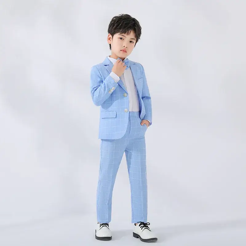 Girls British Checkered Suit Spring New - Image 8