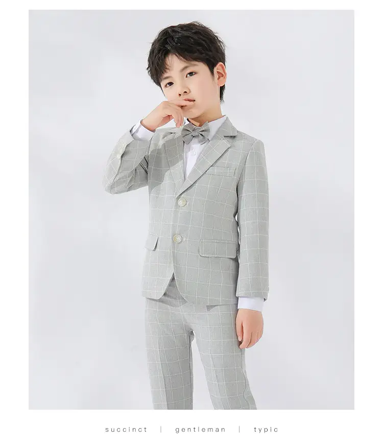 Girls British Checkered Suit Spring New — feature 13