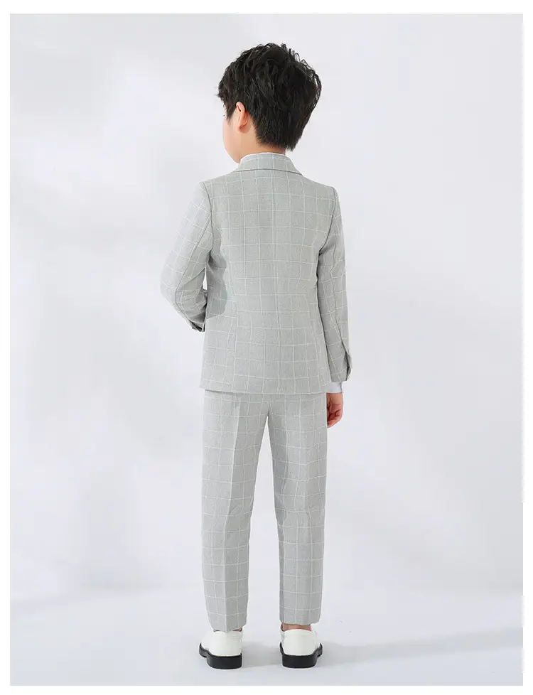 Girls British Checkered Suit Spring New — feature 14