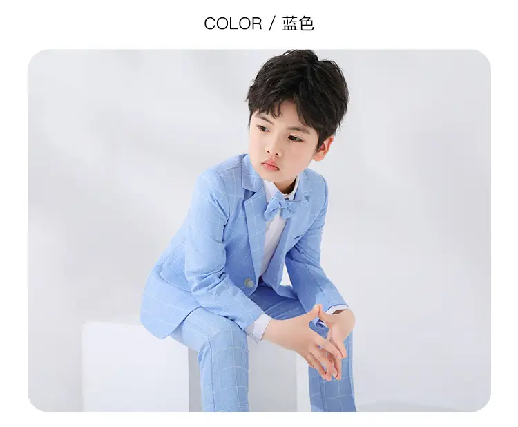 Girls British Checkered Suit Spring New — feature 16
